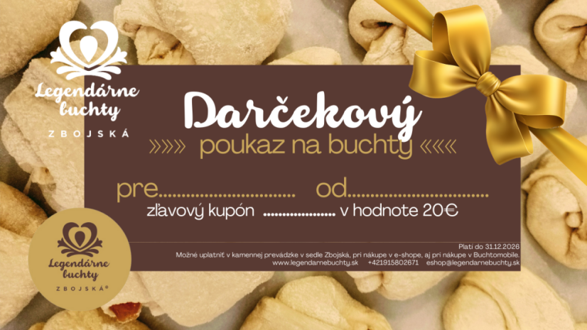 Darčekový poukaz - Hodnota poukazu: 20